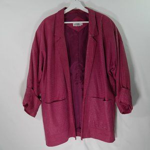 SOLD Vintage Pink Leather Coat | Saks Fifth Ave